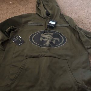 nike salute the soldiers green 49ers hoodie